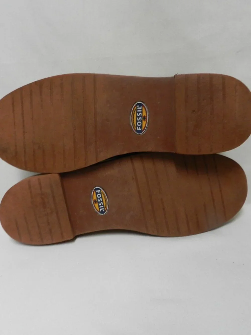 Fossil Canvas Oxford brown Shoes lace up Men Size Sz 10